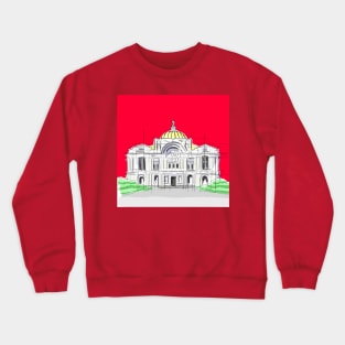 bellas artes in mexico city, the beaux arts the art deco theatre Crewneck Sweatshirt